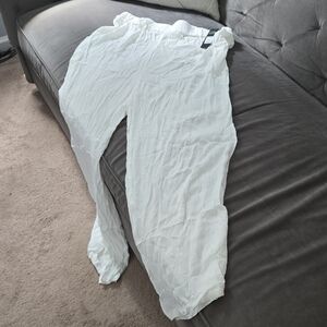 Fashion Nova Breezy White Cover-Up Pants